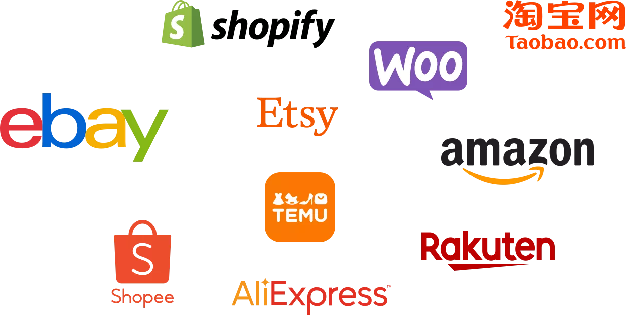 Integration with Shopify, Aliexpress, TEMU, SHEIN, AMAZON